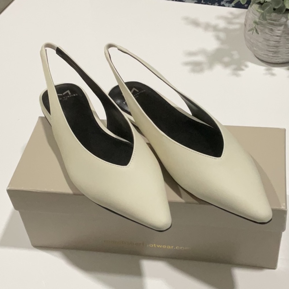 Brand new white ankle strap shoes